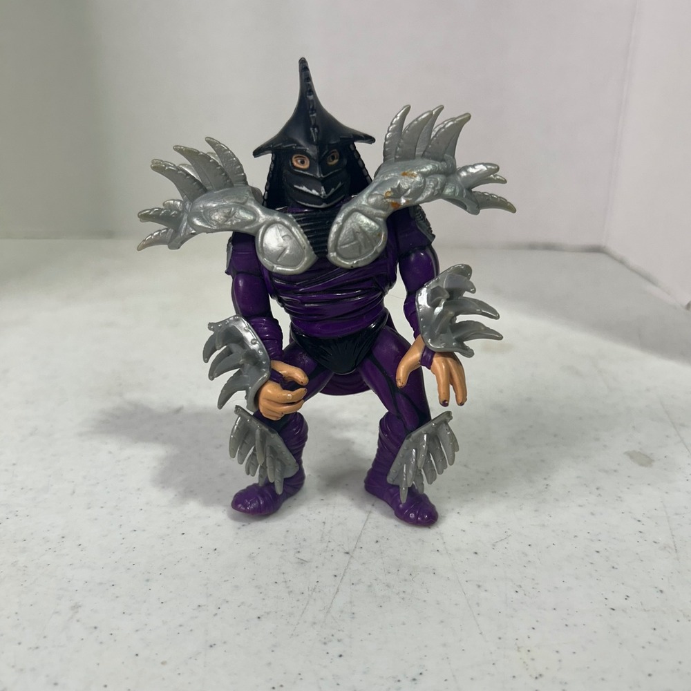 Vintage 1991 TMNT Super Shredder Action Figure Playmates Toys Purple Silver